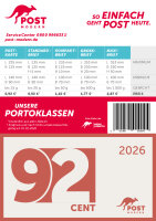 10er Block Postkarte & Standardbrief "Dauerserie 92" - 2026