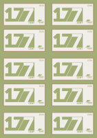 10er Block Großbrief "Dauerserie 177"...