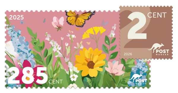 BUNDLE 10er Block "Blütenträume" 285 Cent + 10er Block Kombimarke 2 Cent