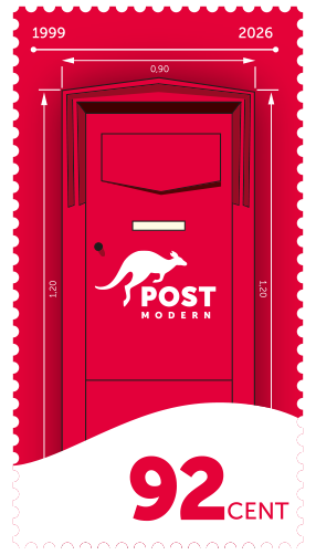 10er Block Postkarte & Standardbrief „PostModern Briefkasten“ - 2026